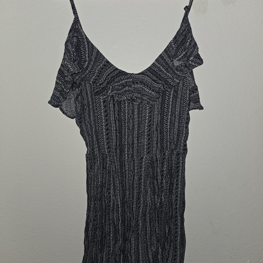 Rewind Black and White Patterned Jumpsuit